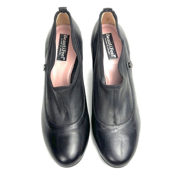 BEAUTIFIIL Israel Black Leather Pump - Picture 6 of 12